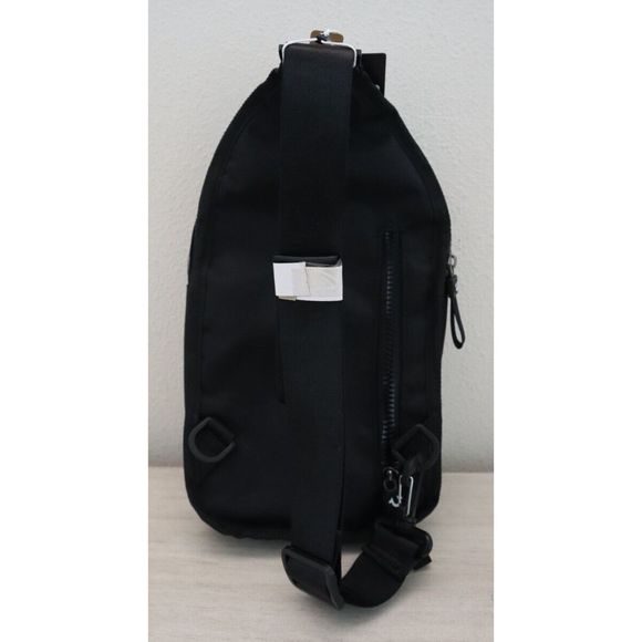 True Religion TR101141 Unisex Black Logo Yeta Crossbody Sling Waist Pack Bag - Picture 2 of 6